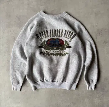 90s Hanes 빈티지 짧은 기장 맨투맨 그레이