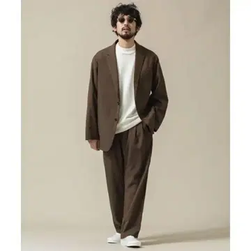 블렌드 컬러 루즈 싱글 자켓 셋업 / 나노 유니버스