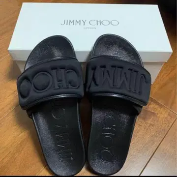 지미추 퍼프로고 라이크라 슬라이드 샌들 미사용 새상품