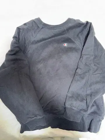 Champion 블랙 트레이닝복 크루넥