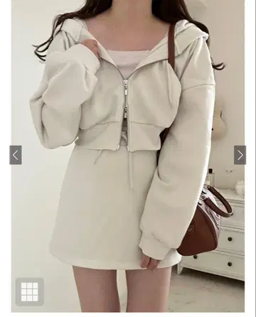 그레일 셋업 스커트 후드티