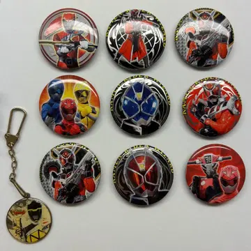 슈퍼 전대 가면라이더 메탈릭 캔뱃지