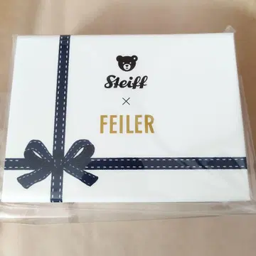 Steiff x FEILER 손수건 & 테디베어 키링 세트