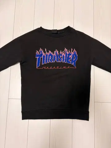 THRASHER 프레임 로고 맨투맨 M 블랙