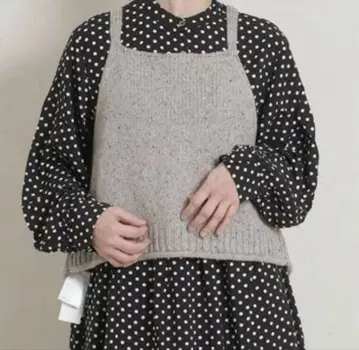 Blissbunch 컬러 네프 울 혼방 슬라브 2WAY 뷔스티에