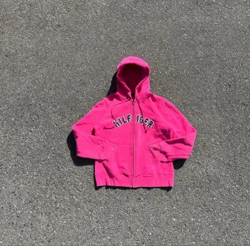 TOMMY HILFIGER 핑크 풀 집업 후드티 Y2K