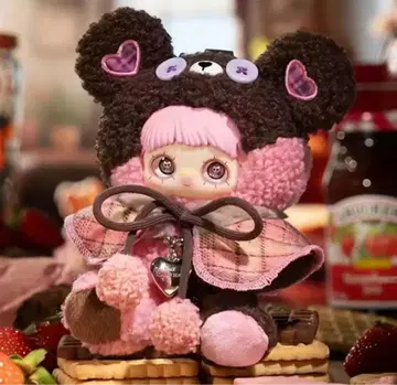 메이메이 타이니 베어 쿠키 스트로베리 핑크 브라운