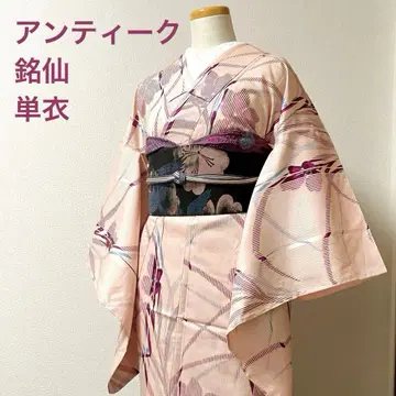 앤티크 꽃무늬 명선 기모노 홑옷 다이쇼 로망 쇼후리소데