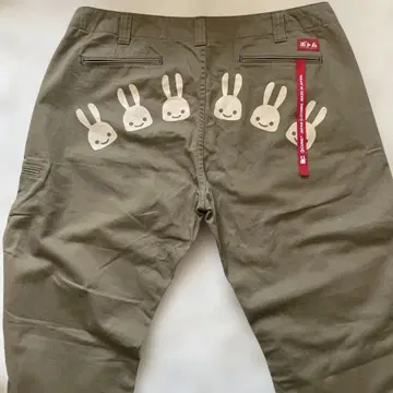 CUNE 토끼 6개 연속 프린트 치노 팬츠