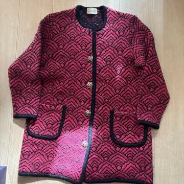 희귀 MITSUKOSHI 파도 무늬 가디건 자켓 M L 하자품