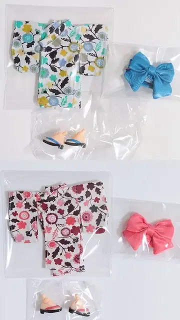 넨도로이드돌 의상 세트 유카타 (모모이로, 소라이로) [미사용]