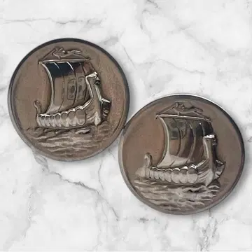 조지 젠슨 50 커프스 링크스 커프스 실버 범선 바이킹 쉽