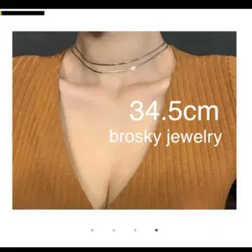 브로스키 주얼리 초커 목걸이 34.5cm 10k