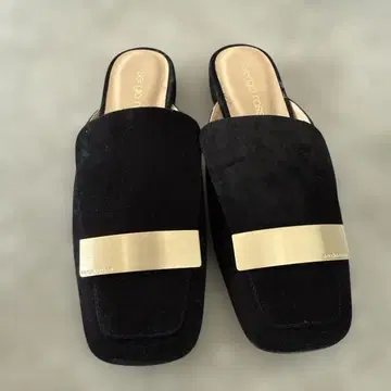 세르지오 로시 스웨이드 슬립온 블랙