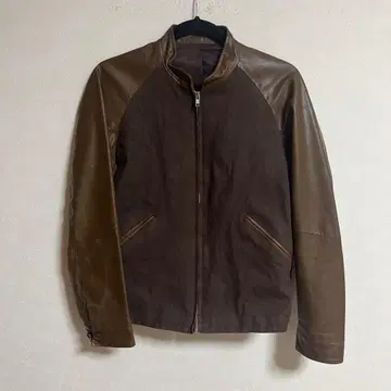 돈피와 직물의 라이더 자켓 트랜스컨티넨츠