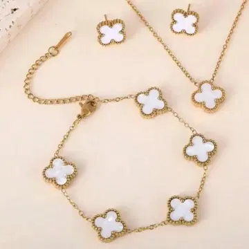 네잎 클로버 3세트 화이트 컬러
