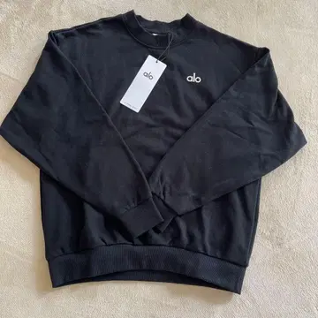 alo 애로우 블랙 크루넥 트레이닝복 여성용 S 사이즈 맨투맨