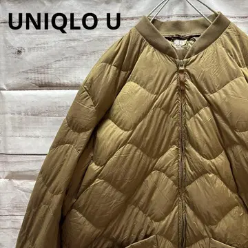 UNIQLO 울트라 라이트 다운 블루종 카키 XXL 수납 가방 있음