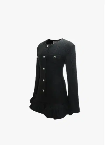 S tweed balloon dress mini