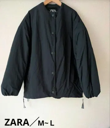 ZARA 워터 레펠런트 퀼팅 자켓 네이비 오버 사이즈