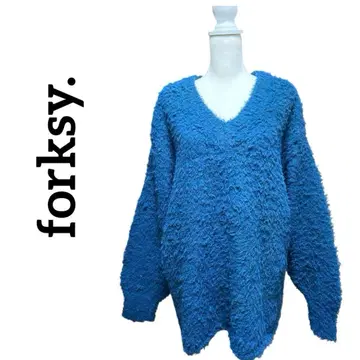 [ 새상품 ] forksy.  2way 푸들 퍼 니트 풀오버