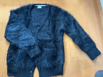 넘버 나인 퍼 가디건 블랙