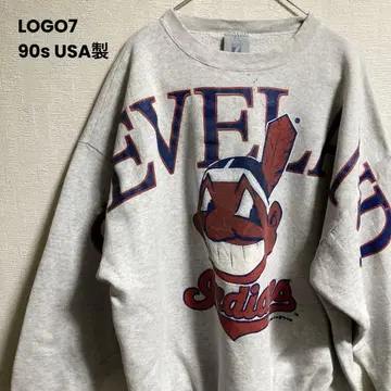 90s USA LOGO7 MLB 클리블랜드 인디언스 맨투맨