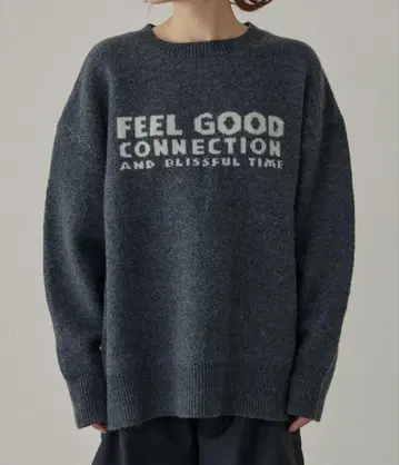 [ F&B ] 자카드 로고 니트 풀오버