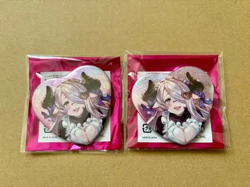 캐릭터 핀 배지 2개 세트 하트형