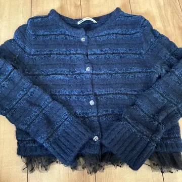 leur logette 네이비 니트 가디건