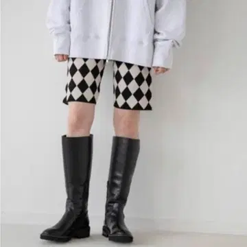 yuw 하프 니트 팬츠 숏팬츠 트랙 팬츠