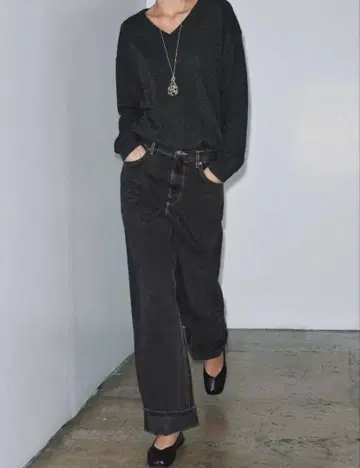 ZARA JEANS ZW COLLECTION BAGGY 미드 라이즈