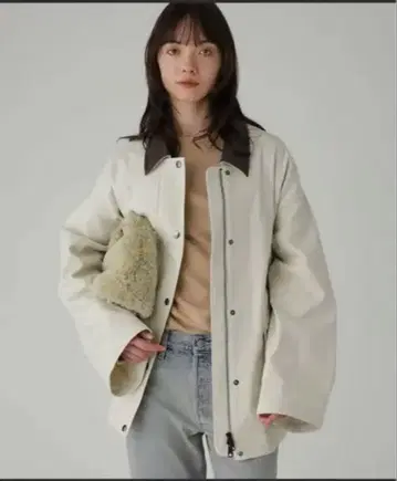 BABYLONE 코튼 바이컬러 블루종