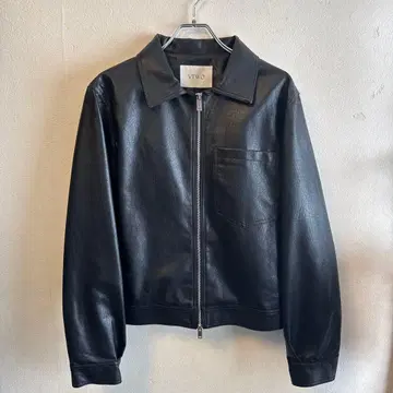 VTWO 블랙 가죽 자켓