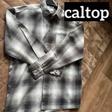 caltop 긴팔 플란넬 셔츠 M 사이즈 블랙 계열
