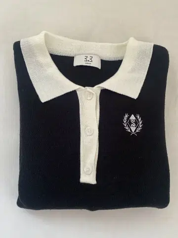 3.3 필드 트립 블랙 긴팔 피케 셔츠