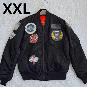 아비렉스 MA-1 탑건 플라이트 자켓 와펜 자수 XXL