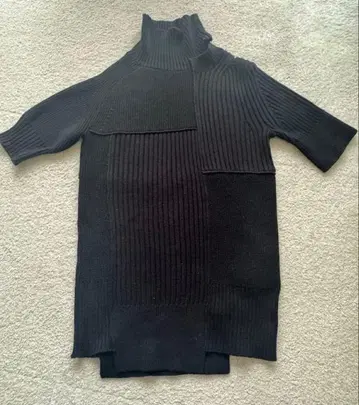 sacai 21AW 터틀넥 스웨터 반팔 리브