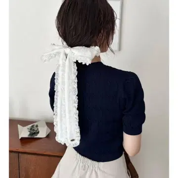 lily brown 롱 리본 스크런치