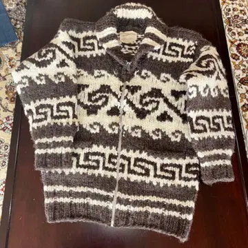 COWICHAN INDIAN 울 스웨터 집업