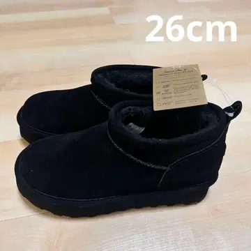 새상품 BEARPAW 베어파우 어그 부츠 통굽 블랙 26cm
