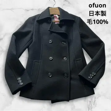 ofuon 오프온 일본제 M 블랙 피 코트 모 100% 아우터 더블