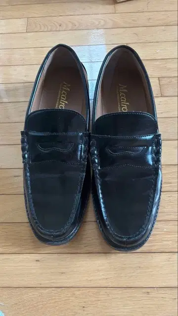 블랙 가죽 로퍼 28cm 엠카를로스