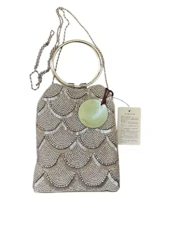 새상품 녹틸카 파티 백 자수 핸드백 숄더백 그레이