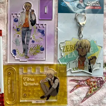 제로의 일상 아무로 토오루 아크릴 키링, 액세서리 스탠드 2개