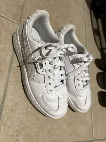 PUMA 화이트 로우컷 스니커즈