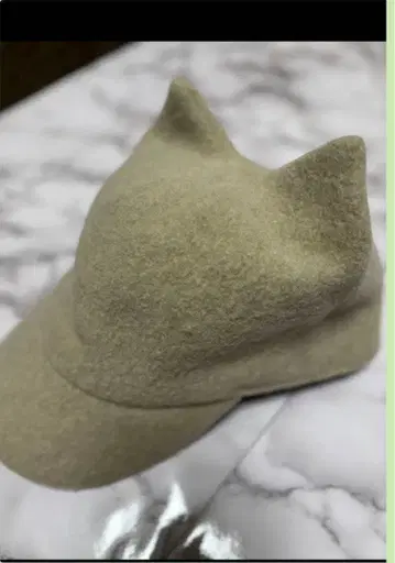 고양이 귀 달린 울 캡 프리 사이즈