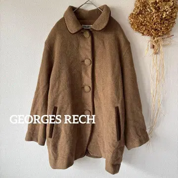 [ GEORGES RECH ] 여성용 울 코트 캐주얼 브라운
