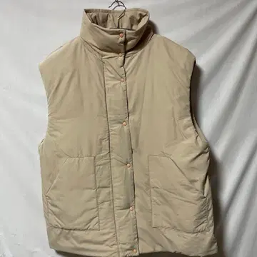 w closet 베이지 다운 베스트