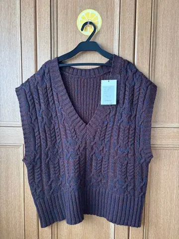 다크 브라운 니트 베스트 FREE 사이즈